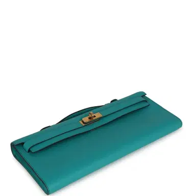HERMÈS Hermes Kelly Cut Vert Verone Swift Gold Hardware | Thumbnail 6 HERMÈS Hermes Kelly Cut Vert Verone Swift Gold Hardware | Thumbnail 6