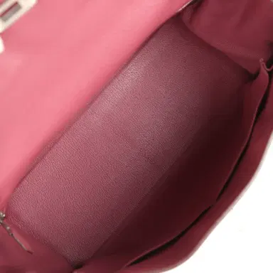 HERMÈS Pre-owned Hermes Retourne Kelly 35 Bois De Rose Clemence Palladium Hardware | Thumbnail 8 HERMÈS Pre-owned Hermes Retourne Kelly 35 Bois De Rose Clemence Palladium Hardware | Thumbnail 8