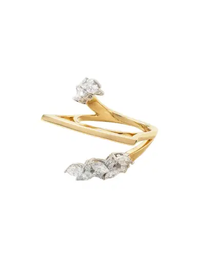 YEPREM 18-karat White And Yellow Gold Diamond Ring | Thumbnail 1