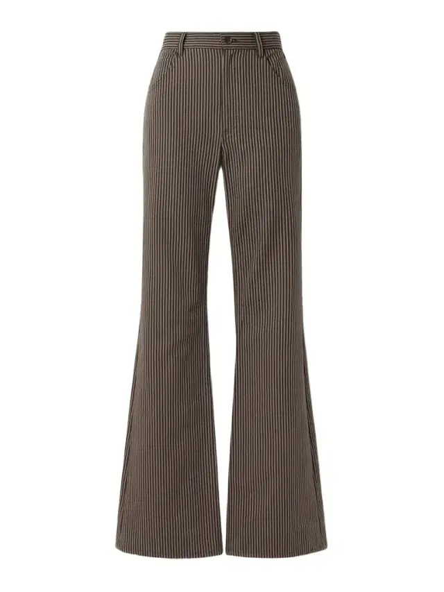 Roe Striped Cotton-twill Flared Pants