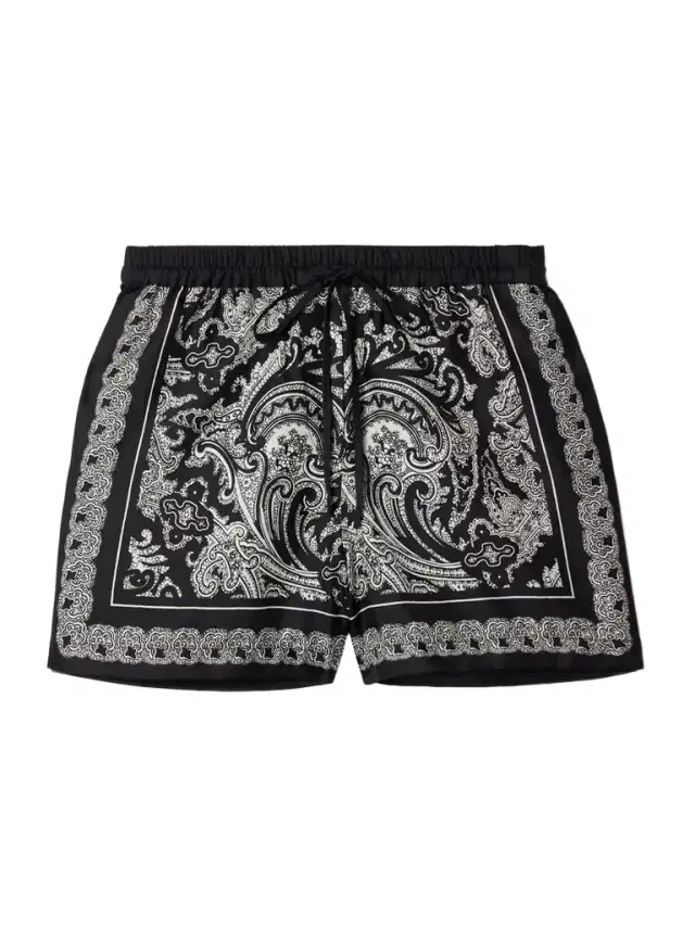 Frances Bandana-print Silk-twill Shorts