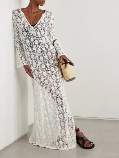 Nili Lotan Della Crocheted Cotton Maxi Dress | Thumbnail 2 Nili Lotan Della Crocheted Cotton Maxi Dress | Thumbnail 2