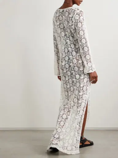 Nili Lotan Della Crocheted Cotton Maxi Dress | Thumbnail 3 Nili Lotan Della Crocheted Cotton Maxi Dress | Thumbnail 3