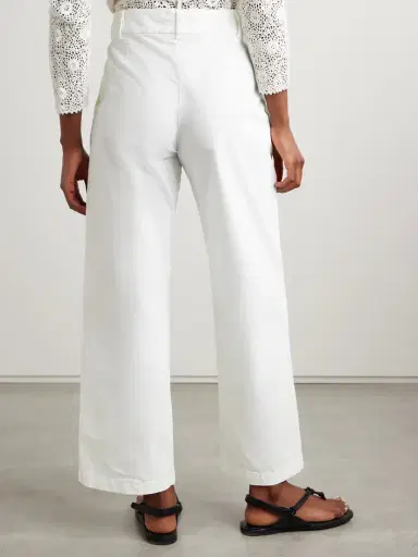 Nili Lotan Nohan Brushed Cotton-blend Twill Wide-leg Pants | Thumbnail 3 Nili Lotan Nohan Brushed Cotton-blend Twill Wide-leg Pants | Thumbnail 3