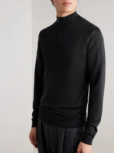 John Smedley Slim-Fit Merino Wool Half-Zip Sweater - Men | Thumbnail 3 John Smedley Slim-Fit Merino Wool Half-Zip Sweater - Men | Thumbnail 3