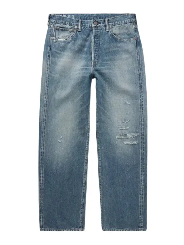 Social Sculpture 01 Straight-Leg Distressed Selvedge Jeans - Men