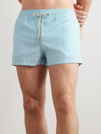 Vilebrequin Milton Slim-Fit Short-Length Striped Wool-Blend Swim Shorts - Men | Thumbnail 2 Vilebrequin Milton Slim-Fit Short-Length Striped Wool-Blend Swim Shorts - Men | Thumbnail 2