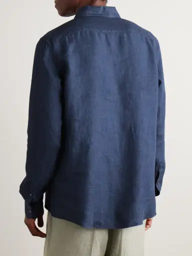 Zegna Oasi Linen Half-Placket hirt - Men | Thumbnail 3
