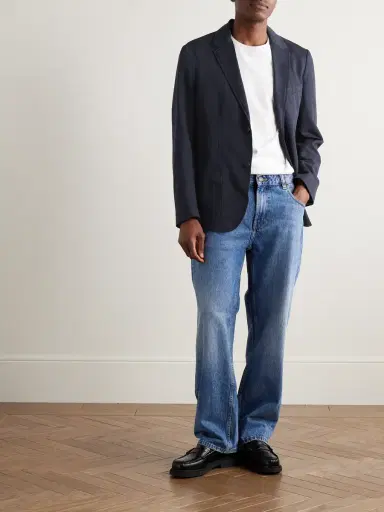 Sunspel Unstructured Garment-Dyed Cotton and Linen-Blend Twill Blazer - Men | Thumbnail 2 Sunspel Unstructured Garment-Dyed Cotton and Linen-Blend Twill Blazer - Men | Thumbnail 2
