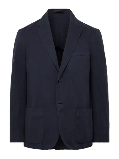 Sunspel Unstructured Garment-Dyed Cotton and Linen-Blend Twill Blazer - Men | Thumbnail 1 Sunspel Unstructured Garment-Dyed Cotton and Linen-Blend Twill Blazer - Men | Thumbnail 1