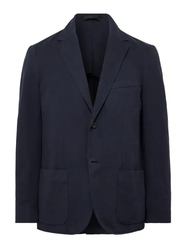 Sunspel Unstructured Garment-Dyed Cotton and Linen-Blend Twill Blazer - Men