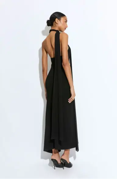 Lapointe Matte Viscose Halterneck Dress | Thumbnail 2