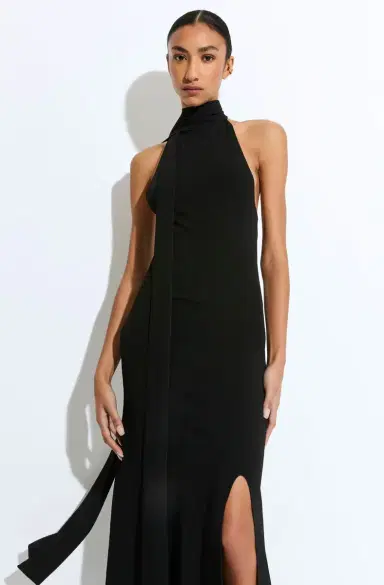 Lapointe Matte Viscose Halterneck Dress | Thumbnail 3
