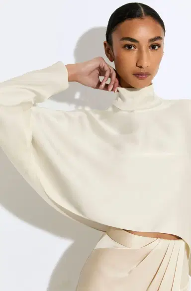 LAPOINTE Satin Caftan Top | Thumbnail 3 LAPOINTE Satin Caftan Top | Thumbnail 3