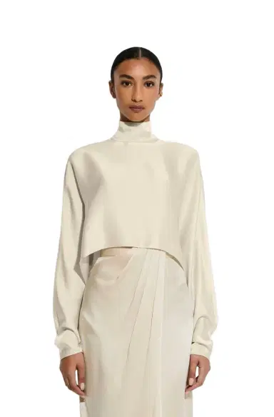 LAPOINTE Satin Caftan Top | Thumbnail 1 LAPOINTE Satin Caftan Top | Thumbnail 1
