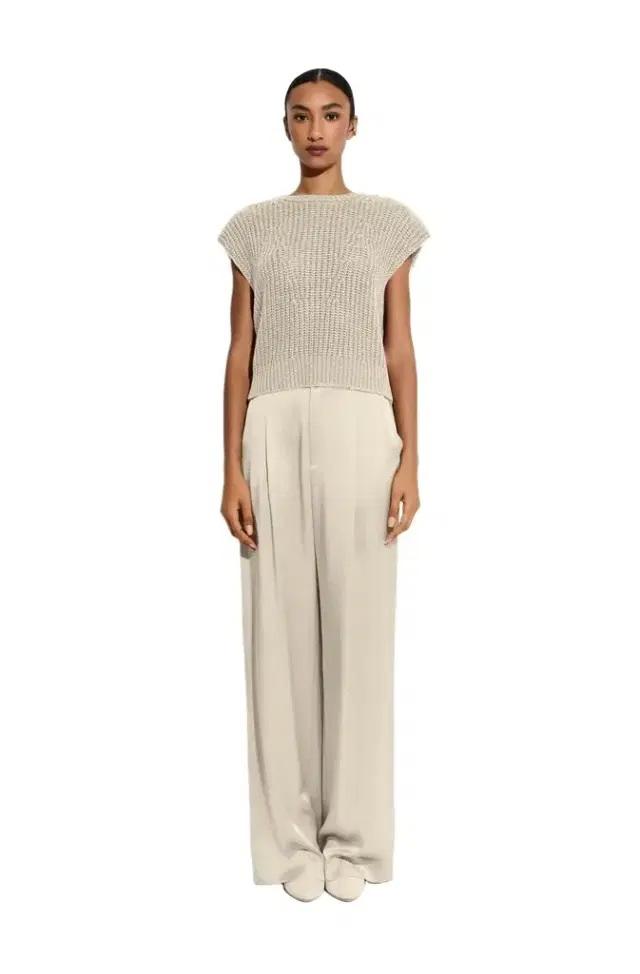 Satin Relaxed Pleated Pant
