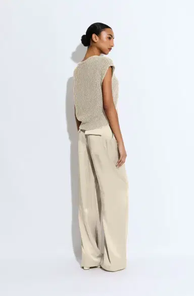 LAPOINTE Silk Yarn Sleeveless Crop Sweater | Thumbnail 2