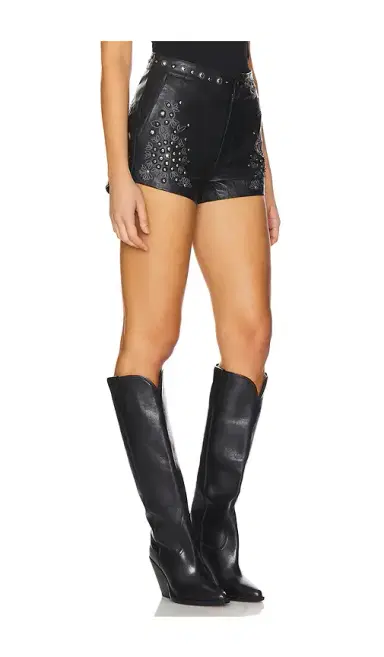 Understated Leather Reflection Shorts | Thumbnail 2