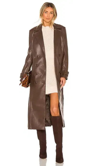 Bardot Faux Leather Trench Coat | Thumbnail 2 Bardot Faux Leather Trench Coat | Thumbnail 2