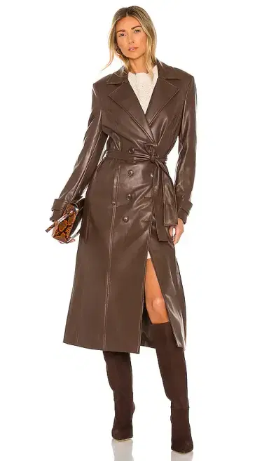 Bardot Faux Leather Trench Coat | Thumbnail 1 Bardot Faux Leather Trench Coat | Thumbnail 1