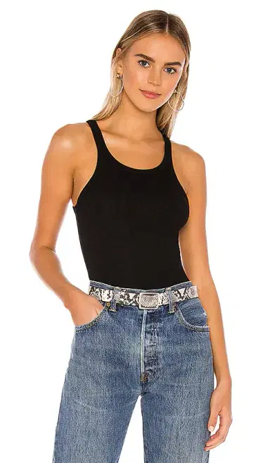 LNA Ribbed Skinny Racer Tank | Thumbnail 1 LNA Ribbed Skinny Racer Tank | Thumbnail 1