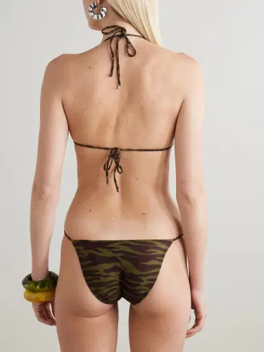 The Attico Zebra-print Halterneck Swimsuit | Thumbnail 3 The Attico Zebra-print Halterneck Swimsuit | Thumbnail 3