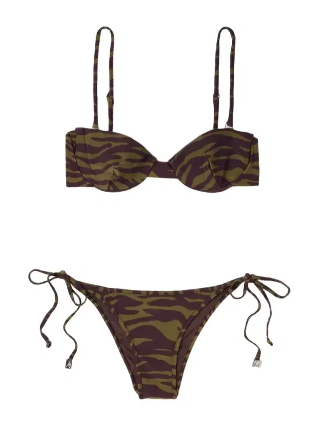 Convertible Zebra-print Underwired Bikini