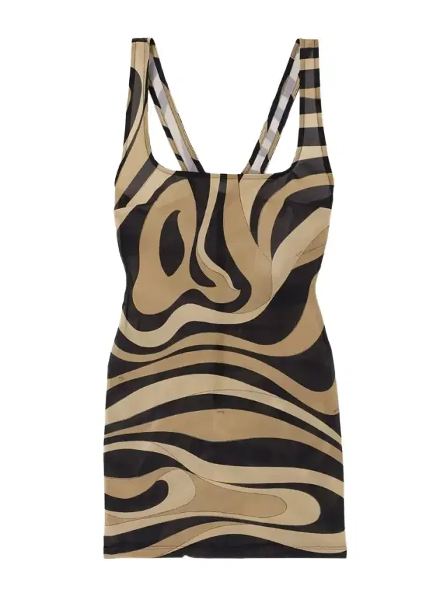 Marmo Printed Stretch-mesh Mini Dress