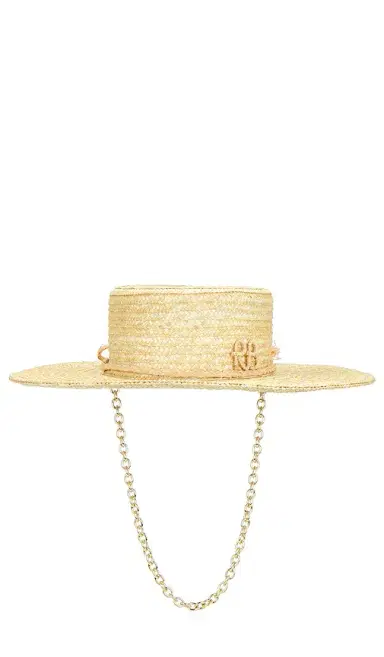 Ruslan Baginskiy Monogram Chain Boater Hat | Thumbnail 2 Ruslan Baginskiy Monogram Chain Boater Hat | Thumbnail 2