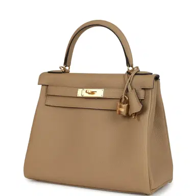 HERMÈS Hermes Kelly Retourne 28 Chai Togo Gold Hardware | Thumbnail 5 HERMÈS Hermes Kelly Retourne 28 Chai Togo Gold Hardware | Thumbnail 5