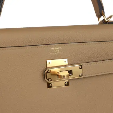 HERMÈS Hermes Kelly Retourne 28 Chai Togo Gold Hardware | Thumbnail 7 HERMÈS Hermes Kelly Retourne 28 Chai Togo Gold Hardware | Thumbnail 7