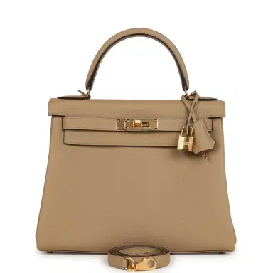 HERMÈS Hermes Kelly Retourne 28 Chai Togo Gold Hardware | Thumbnail 1 HERMÈS Hermes Kelly Retourne 28 Chai Togo Gold Hardware | Thumbnail 1