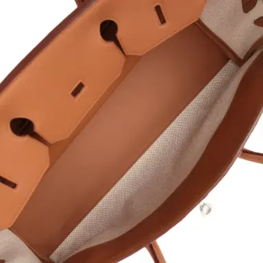 HERMÈS Hermes Shoulder Birkin Light 39 Multicolor Toile and Gold Swift Palladium Hardware | Thumbnail 8 HERMÈS Hermes Shoulder Birkin Light 39 Multicolor Toile and Gold Swift Palladium Hardware | Thumbnail 8