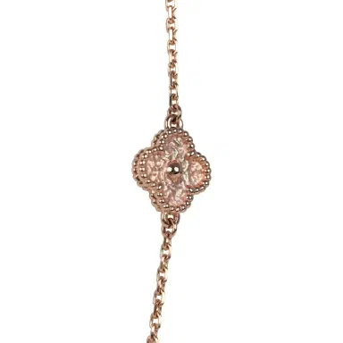 Van Cleef & Arpels Van Cleef & Arpels Sweet Alhambra 16 Motif Long Necklace 18K Rose Gold Hardware | Thumbnail 3 Van Cleef & Arpels Van Cleef & Arpels Sweet Alhambra 16 Motif Long Necklace 18K Rose Gold Hardware | Thumbnail 3