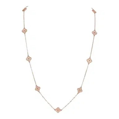 Van Cleef & Arpels Van Cleef & Arpels Sweet Alhambra 16 Motif Long Necklace 18K Rose Gold Hardware | Thumbnail 1 Van Cleef & Arpels Van Cleef & Arpels Sweet Alhambra 16 Motif Long Necklace 18K Rose Gold Hardware | Thumbnail 1