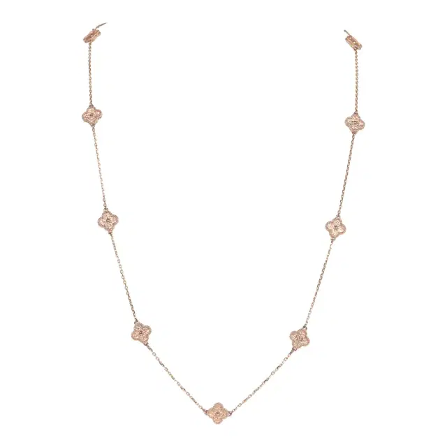 Van Cleef & Arpels Van Cleef & Arpels Sweet Alhambra 16 Motif Long Necklace 18K Rose Gold Hardware