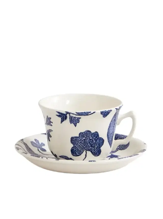 + Burleigh Garden Vine Floral-print Earthenware Tea Cup And Saucer