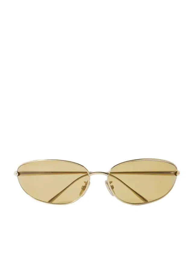 Oval-frame Gold-tone Sunglasses