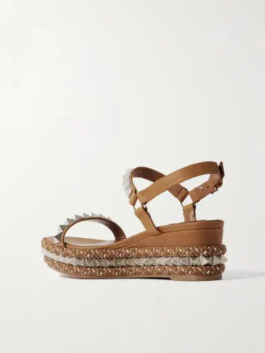 Christian Louboutin Pyraclou 60 Studded Leather Platform Sandals | Thumbnail 3