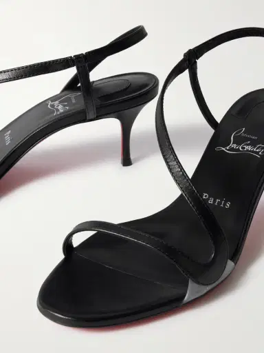 Christian Louboutin Rosalie 55 Leather And Pvc Slingback Sandals | Thumbnail 4 Christian Louboutin Rosalie 55 Leather And Pvc Slingback Sandals | Thumbnail 4
