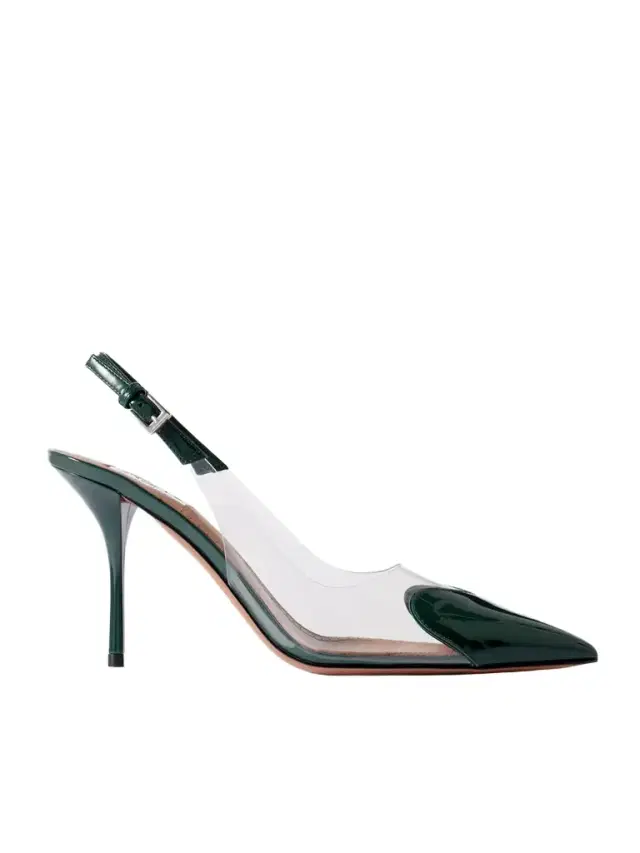 Alaïa Le Cœur Patent-leather And Pvc Slingback Pumps