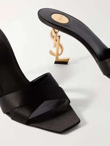 Saint Laurent Opyum Satin Mules | Thumbnail 4 Saint Laurent Opyum Satin Mules | Thumbnail 4