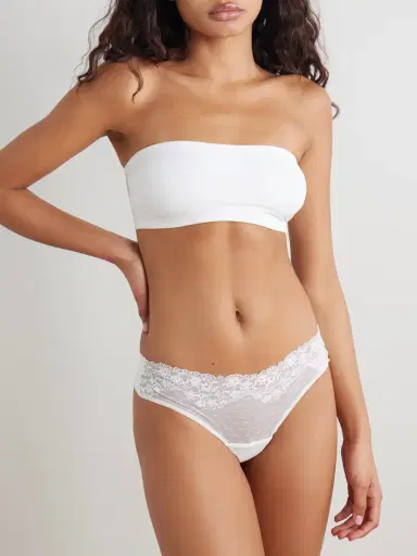 Commando Double Take Lace-trimmed Stretch-jersey Thong | Thumbnail 2 Commando Double Take Lace-trimmed Stretch-jersey Thong | Thumbnail 2