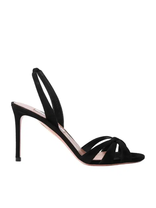Aquazzura Tati 85 Suede Slingback Sandals