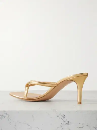 Gianvito Rossi Calypso 70 Metallic Leather Sandals | Thumbnail 3