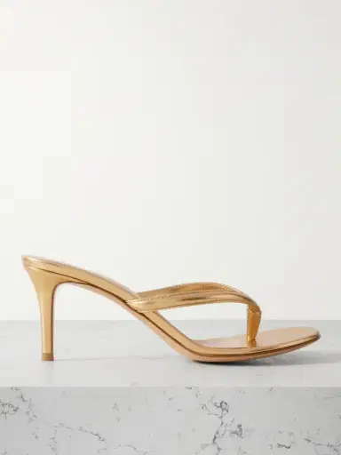 Gianvito Rossi Calypso 70 Metallic Leather Sandals | Thumbnail 1