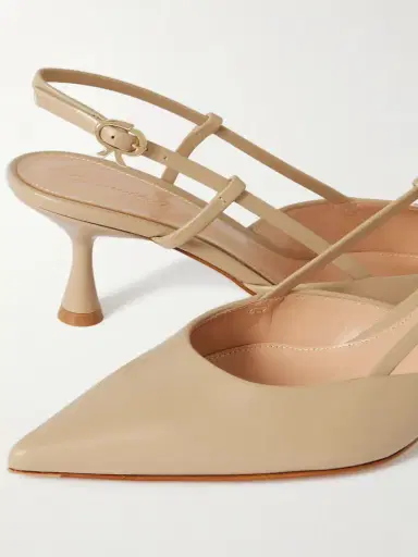 Gianvito Rossi Ascent 55 Leather Slingback Pumps | Thumbnail 4