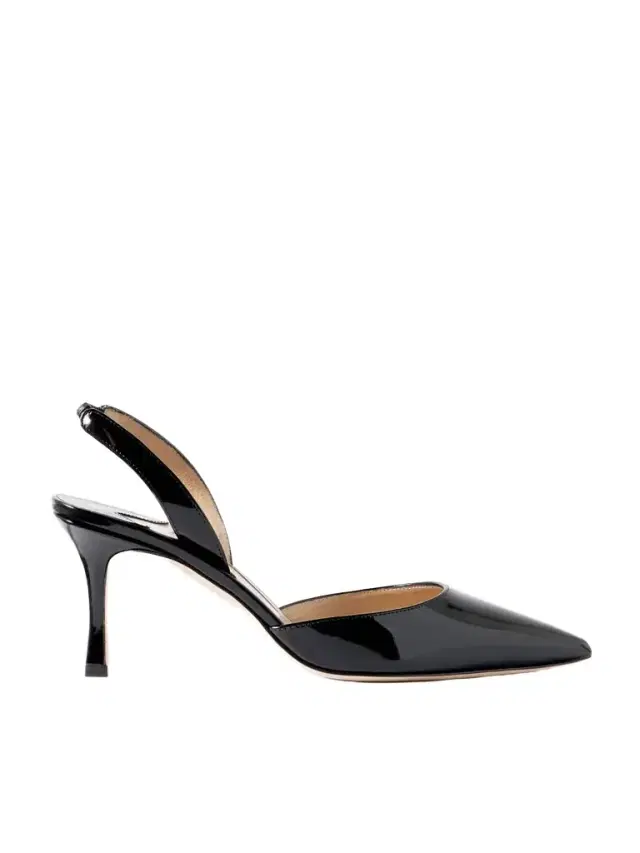 Carolyne 70 Patent-leather Slingback Pumps