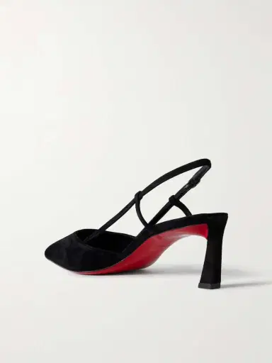 Christian Louboutin Condoroline 55 Cutout Suede Slingback Pumps | Thumbnail 3 Christian Louboutin Condoroline 55 Cutout Suede Slingback Pumps | Thumbnail 3
