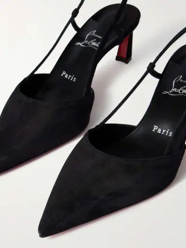 Christian Louboutin Condoroline 55 Cutout Suede Slingback Pumps | Thumbnail 4 Christian Louboutin Condoroline 55 Cutout Suede Slingback Pumps | Thumbnail 4